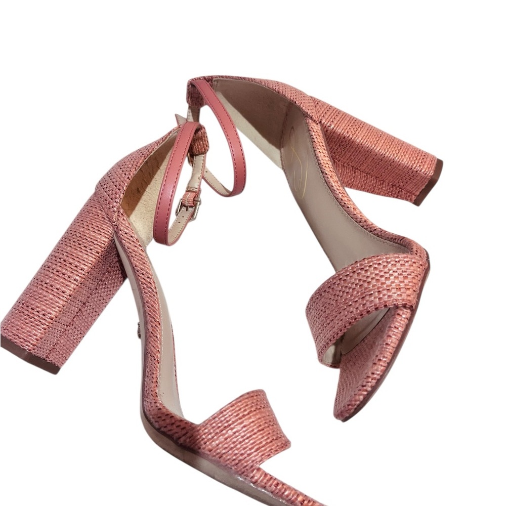 Sam Edelman Yaro Coral Ankle-Strap Block Heel Sandal 4” Heel Sz 7.5 - Picture 10 of 13